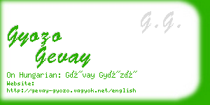 gyozo gevay business card